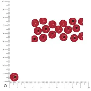 Comparateur de prix : Rayher Perles en bois - Polies - Rouge - 12 mm - 32 pcs