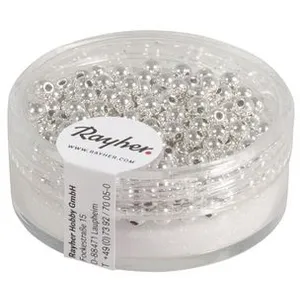 Rayher Perles en plastique 3 mm Argenté pas cher