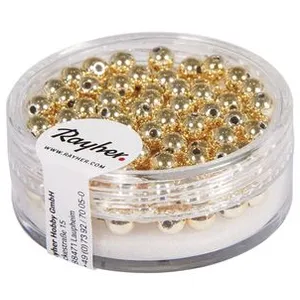 Comparateur de prix : RAYHER 1630206 rundperlen-plastique - 4 mm-boîte de 150 pièces, or