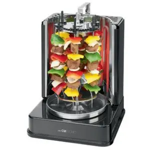 Rôtissoire verticale - CLATRONIC - DVG 3686 - 1400 Watt - Noir - Avec tourne-broche pas cher