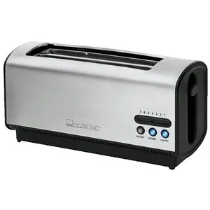Clatronic TA 3687 Double toaster à fente large 4 fourchettes à fondue acier inoxydable pas cher