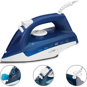 Fer à repasser vapeur 2200W Clatronic DB 3704 Blanc/bleu pas cher