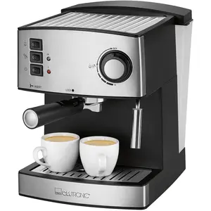 Comparateur de prix : Clatronic ES 3643 - Machine à café avec mousseur à lait - 15 bar - acier inoxydable