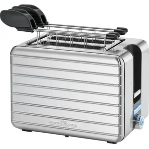 ProfiCook PC-TAZ 1110 - Grille-pain - 2 tranche - 2 Emplacements - inox/noir pas cher