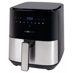 Clatronic Friteuse à air chaud 1450 W en acier inoxydable, Noir 5 LITRE pas cher