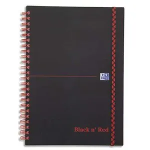 Comparateur de prix : Oxford Black n' Red 400047654 Cahier à spirales A4 140 pages Noir
