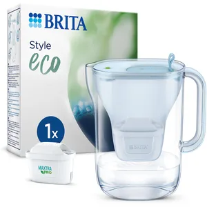 Comparateur de prix : BRITA - Carafe filtrante longue durée - Style Eco Cool - 2,4L - Bleu - Comprend 1 cartouche filtrante MAXTRA PRO ALL-IN-1 - avec Cashback (uniquement en Belgique - jusqu'à 10  remboursé)