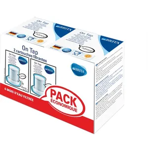 Filtre sur robinet BRITA - Lot de 2 cartouches filtrantes - Blanc pas cher