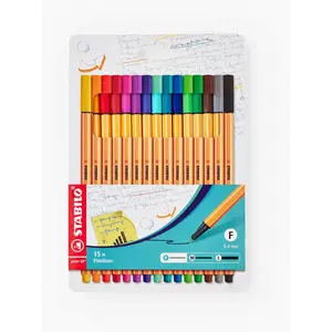 Stabilo, Stylo, Fineliner point 88, étui plastique de 15 pièces (15x)