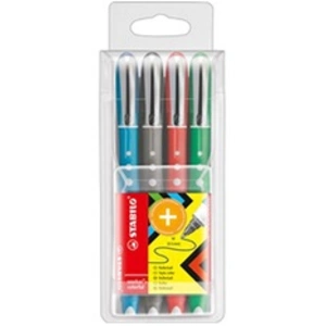 Comparateur de prix : Stabilo - 305448 - Pochette de 4 Stylo Rollers - Pointe moyenne 0,5 mm - Assorti