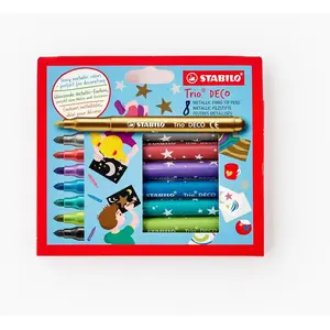 STABILO Feutre de coloriage Trio Deco, étui en carton de 8 () pas cher