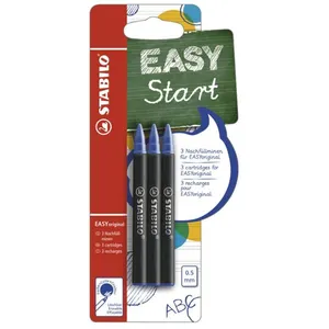Comparateur de prix : Lot de 6 recharges Stabilo Easy Original T10, medium, bleu (effaçable)