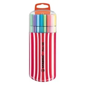Stabilo Zebrui de 20 feutres de Dessin PEN 68 Pte ogive Moyenne 1 mm décor framboise pas cher