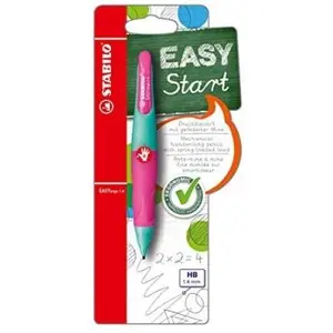 Comparateur de prix : STABILO EASYergo - 1 porte-mine 1.4 droitier + 3 mines HB - rose/vert