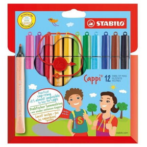 Comparateur de prix : Feutres de coloriage - STABILO - Cappi - Lot de 12 + 1 lacet - Encre lavable - Pointe 1,0mm