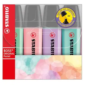 Comparateur de prix : STABILO Pochette de 4 surligneurs Pastel Boss Original
