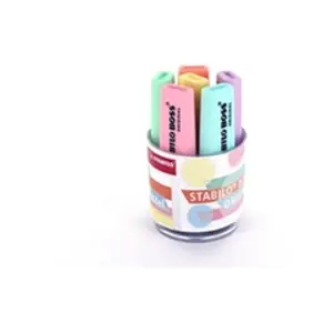Comparateur de prix : Pot de 6 surligneurs Pastel - STABILO BOSS Pastel - 6 couleurs Pastel