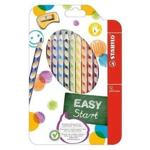 Stabilo - Etui de 12 Crayons de couleur EasyColors pour Gaucher