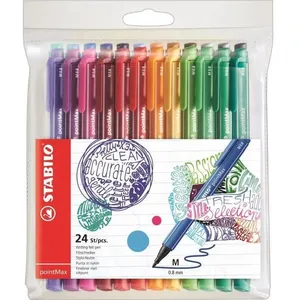 Comparateur de prix : Stabilo pointmax avec pointe en nylon-couleurs assorties lot de 24 488/24-01