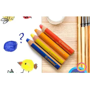 Comparateur de prix : STABILO Schoolbox x 38 crayons multi-talents woody 3in1 + 3 taille-crayons