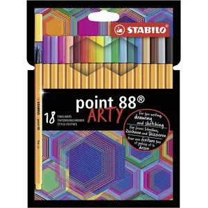 Stabilo Stabilo Etui 18 Stylos Feutres Point 88 Arty Pointe Fine Assorties