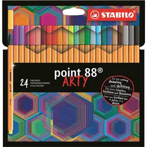 Comparateur de prix : Stabilo Ensemble de Marqueurs Point 88 ARTY 0,4 mm (24 Pièces) TU