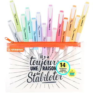 Comparateur de prix : STABILO swing cool Pastel - Surligneur - Trousse x 14 surligneurs 100% pastel
