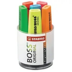 Comparateur de prix : STABILO Pot de 6 Surligneurs Encre Boss Original