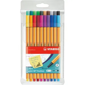 Stylos-feutres - STABILO - Point 88 - Pochette de 20 - Pointe fine 0,4mm - Mixte