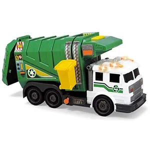 Dickie Toys Camion poubelle 39cm a roues libres avec son et lumiere pas cher