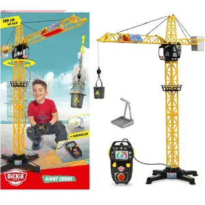 Jouet - DICKIE TOYS - Méga Grue filoguidée 100cm - Extérieur - Jaune pas cher