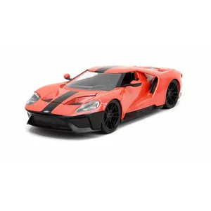 Miniatures montées - Jada - Ford GT 2017 - Rouge / Orange - 1/24 - Intérieur pas cher