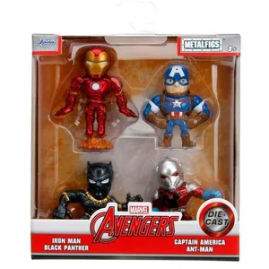 Jada Avengers - Pack 4 figurines Diecast Nano Metalfigs 6 cm pas cher