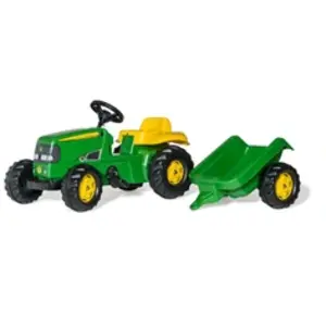 Comparateur de prix : ROLLY TOYS - 012190 - Tracteur à pédales Rolly kid John Deere avec remorque