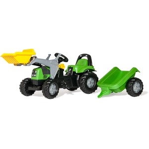 Comparateur de prix : rolly toys Tracteur à pédales DEUTZ avec chargeur et remorqu 