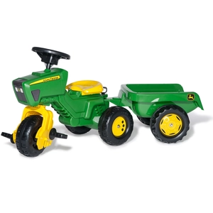 Comparateur de prix : Rolly Toys - 05 276 9 - Tricycle - Rollytrac John Deere + Remorque