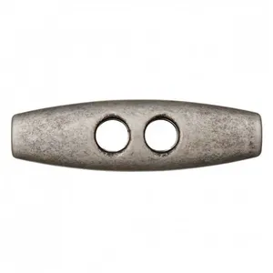 Boutons Tonneaux polyester métallisé 2 trous 25mm - Prym Argent Anitiq... pas cher