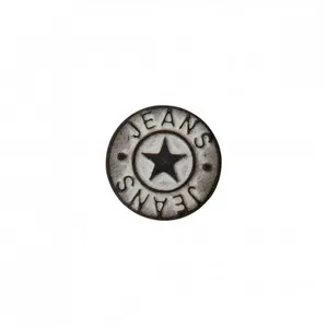 Bouton jeans métal pied étoile 18mm - Prym Argent Antique gris - Argen...