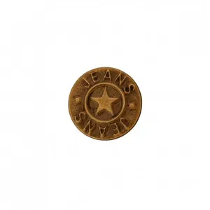 Bouton jeans métal pied étoile 18mm - Prym Laiton Antique orange - Lai...