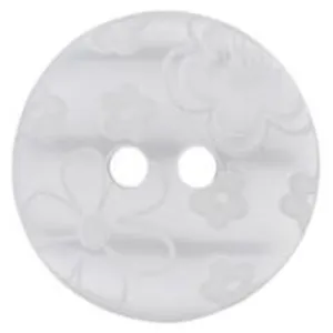 Non communiqué Bouton rond Fleurs 15mm 2 trous - Prym(...) - 18 Blanc