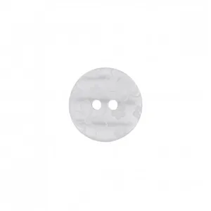 Non communiqué Bouton rond Fleurs 15mm 2 trous - Prym(...) - Blanc