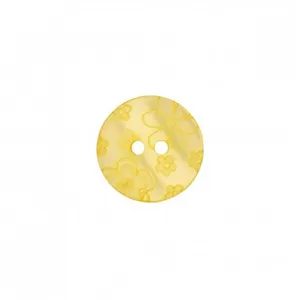 Non communiqué Bouton rond Fleurs 15mm 2 trous - Prym(...) - Jaune