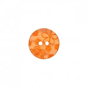 Non communiqué Bouton rond Fleurs 15mm 2 trous - Prym(...) - Orange