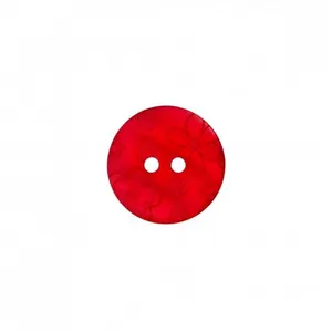 Non communiqué Bouton rond Fleurs 15mm 2 trous - Prym(...) - Rouge