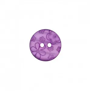 Non communiqué Bouton rond Fleurs 15mm 2 trous - Prym(...) - Lilas Violet