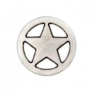 Bouton Étoile métal à queue 18mm - Prym Argent Antique gris - Argent A...