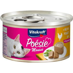 12x85g Vitakraft Poésie Mousse Poulet nourriture humide pour chat pas cher