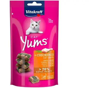 Comparateur de prix : Vitakraft Cat Yums pour chat - poulet et herbe à chat (40 g)