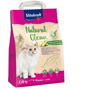 Litière de maïs Vitakraft Natural Clean pour chat - 2,4 kg pas cher