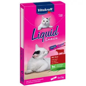 Comparateur de prix : Vitakraft Liquid Snack Friandises Boeuf et Herbes du Chat, 6 x 15g